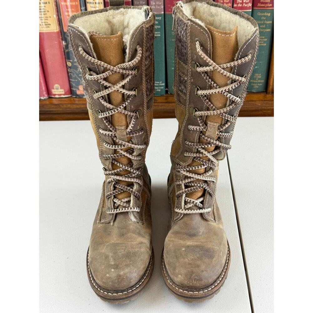 Bos. & Co. Brown Tan Heeled Boots - Picture 2 of 10